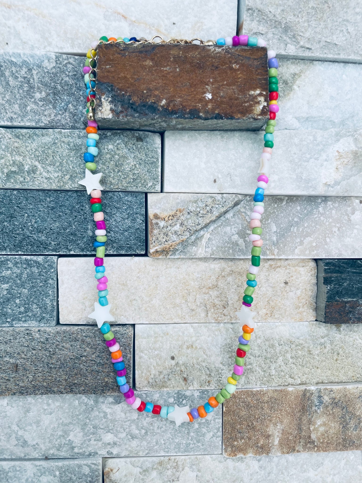 rainbow beads necklaces