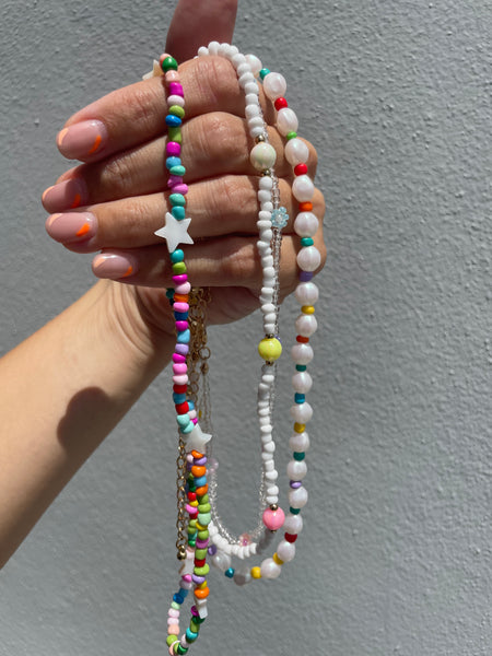 rainbow beads necklaces