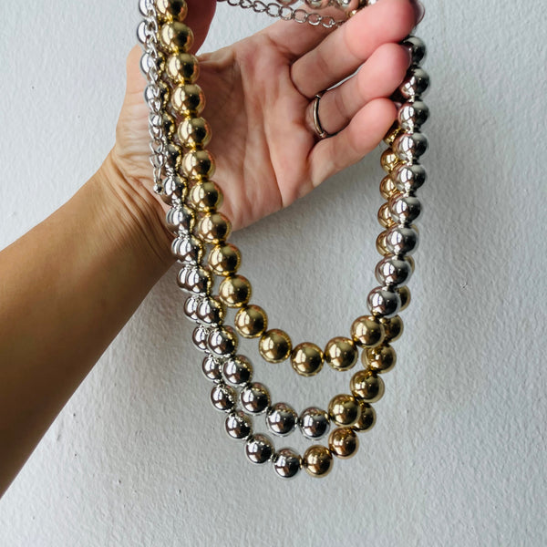chunky twotone necklace