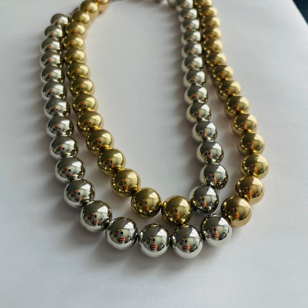 chunky twotone necklace