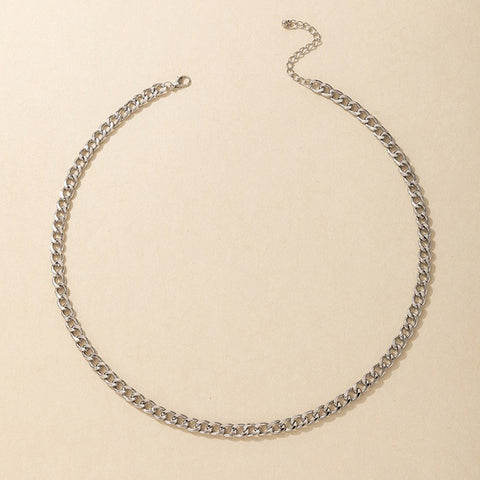 silvery necklace