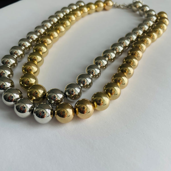 chunky twotone necklace